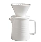 mondays Pour over Kaffeebereiter-Set, Premium Keramik V60, Tropfer und Dekanter, 1-2 Tassen, Heimfilter,…