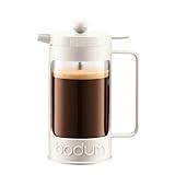 Bodum BEAN Kaffeebereiter für 8 Tassen (Press Filter System, Isoliert, Auslaufschutz, 1,0 liters) cremefarben