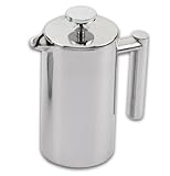 Grunwerg Double Wall Straight Sided Cafetiere, 8 Cup
