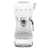 SMEG, Espresso-Kaffeemaschine ECF02WHEU, Cappuccino-Dampfunktion, Thermoblock, großes Tassengehäuse…