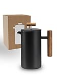 Lambda Coffee® Thermo French Press klein Edelstahl | 0,35 Liter - 1-2 Tassen I Kaffeebereiter aus Edelstahl…