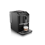 Siemens Kaffeevollautomat EQ300 TF301E19, für viele Kaffeespezialitäten, Milchaufschäumer, Keramikmahlwerk,…