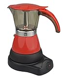 Elektrischer Espressokocher für 1-3 Tassen, rot, BC-95514 Cafetera Electrica Roja de 3 Tasa