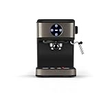 Black+Decker BXCO850E - Espressomaschine, 20bar, 1 oder 2 Kaffees, Dampffunktion, Auto-Stopp, programmierbare…