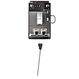 Melitta Avanza F270-100 Kaffeevollautomat mit integriertem Milchsystem, mystic titan + Milchlanze für…