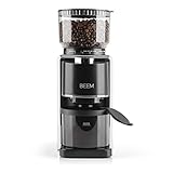 BEEM GRIND-PERFECT Elektrische Kaffeemühle - 250 g | 35-stufige Mahlgradeinstellung, Kegelmahlwerk,…