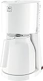 Melitta Enjoy - Filterkaffeemaschine - mit Thermokanne - Tropfstopp - 8 Tassen - Weiß (1017-05)