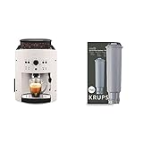 Krups EA8105 Kaffeevollautomat, automatische Reinigung, 2-Tassen-Funktion, Kaffeeautomat in weiß & F…