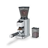 CASO BaristaChef Inox - elektrische Kaffeemühle, langlebiges Edelstahl-Kegelmahlwerk, mit Siebträgerhalterung,…