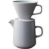 WALZION 850 ml Kaffeemaschine Presse Kaffeemaschine mit Hand Kaffeekanne Set Keramik Kaffee Filter Tasse…