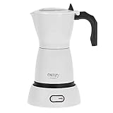 CAMRY - Elektrische Kaffeemaschine Weiß 300 ml - Espressokocher für 6 Espresso-Tassen - Kleiner Camping-Kaffeeautomat…