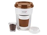 Korona 12202 Kaffeemaschine in braun-weiß, Filter Kaffeeautomat mit Becher to Go