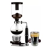 Glas-Siphon-Kaffeemaschine, Handgebrühte Kaffeemaschine, Siphon-Typ, Edelstahlbasis, Klassische Kaffeemaschine,…