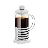 Ovente FSH12S Series Stainless Steel French Coffee Press, 12 oz., Horizontal, Stainless Steel by Ovente