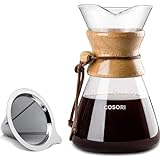 COSORI Pour Over Kaffeebereiter mit Doppelschicht-Edelstahlfilter, 8 Tassen, 963.9 g, Tropfkaffeemaschine,…