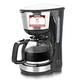 Emerio CME-122933, Filter Kaffeemaschine, 1.25l für bis zu 10 Tassen frischen Kaffee, herausnehmbarer…