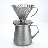 Erkundpresso.- Vintage Silber Serie -Permanenter Pour Over Kaffeebereiter Set (600ml) für Filterkaffee,…