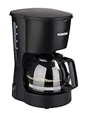 Korona 12011 Kaffeemaschine | Schwarz | Filter-Kaffeeautomat für 5 Tassen Kaffee | Mit Glaskanne I 600…