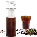 Cold Brew Kaffeemaschine, weiß, 550 ml, Cold Brew Pitcher 527.3 g, Cold Brew Coffee Pitcher mit tragbarem…