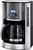 Russell Hobbs Kaffeemaschine [Digitaler Timer, Brausekopf für optimale Extraktion&Aroma] Geo Edelstahl…
