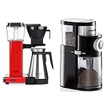 Moccamaster Filter Kaffeemaschine KBGT Thermos, 1.25 Liter, 1450 W, Red & ROMMELSBACHER Kaffeemühle…