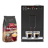 Melitta Caffeo Solo E 950-222 Kaffeevollautomat pure black + Melitta BellaCrema Intenso Ganze Kaffeebohnen