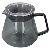 Kaffeekanne Glas Kaffeekanne Glaskanne Hohes Borosilikatglas Handkaffeemaschine für Hausküche Galvanisierte…
