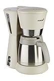 Korona 10225 Kaffeemaschine | Sandgrau/Creme | Filterkaffeemaschine mit Thermoskanne | 8 Tassen | 800…
