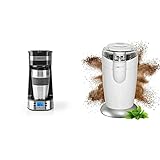 NEDIS Kaffeemaschine | Filter Kaffee | 0.4 l | 1 Tassen | Schwarz/Silber & Clatronic elektrische Kaffeemühle,…