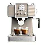 Cecotec Espressomaschine Power Espresso 20 Tradizionale Light Beige, 1350 W, Espresso und Cappuccino,…