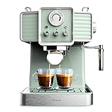 Cecotec Espressomaschine Power Espresso 20 Tradizionale Light Green, 1350 W, Espresso und Cappuccino,…