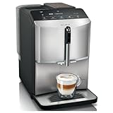 Siemens Kaffeevollautomat EQ300 TF303E07, für viele Kaffeespezialitäten, Milchaufschäumer, Keramikmahlwerk,…