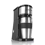 GOURMETmaxx Filterkaffeemaschine für genau 1 Becher Kaffee | Inkl. Thermobecher | Ideal für unterwegs…