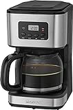 Clatronic® Kaffeemaschine mit Timer, 1,5 Liter Kanne für 12-14 Tassen Kaffee, 24h LCD-Timer, Warmhalte-Automatik,…