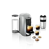 Nespresso Krups YY2778FD Vertuo Kapselmaschine für Espresso oder Kaffee, 40 ml bis 410 ml, Titan silberfarben