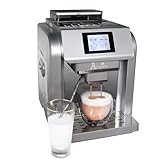 Acopino Monza One Touch Kaffeevollautomat und Espressomaschine mit Milchsystem, Cappuccino und Espresso…