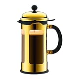 Bodum New Chambord Kaffeebereiter 8 Tassen, Chrom, Gold, 1 Litre