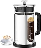 Cold Brew Coffee Maker, 304 Edelstahl Eiskaffeemaschine mit 4 Filtern, hitzebeständiges Borosilikatglas,…