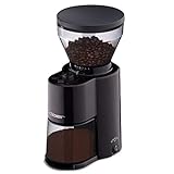 Cloer 7520 Elektrische Kaffeemühle mit Kegelmahlwerk aus Edelstahl, 2-12 Tassen, 300 g Kaffeebohnen,…
