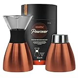 Asobu kupferisolierter Aufguss-Kaffeebereiter (900 ml), doppelwandiges Vakuum,Edelstahlfilter, hält…