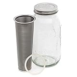 County Line Kitchen - Cold Brew Mason Jar Kaffeemaschine, langlebiges Glas, robuster Edelstahlfilter…