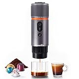 CONQUECO Kaffeemaschine Auto Espressomaschine 12v: Tragbare Akku Espresso Maker für Camping Reise -…