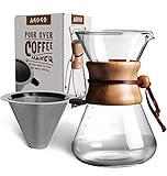 AGOGO Pour Over Kaffeemaschine Set Classic Serie mit Filter 8 Tassen Slim Shape