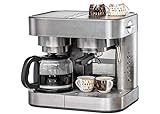 ROMMELSBACHER Kaffee/Espresso Center EKS 3010 - Filterkaffeemaschine, Glaskanne, Siebträger, Filtereinsatz…