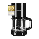 Exquisit Filterkaffemaschine KA 6103 sw | 12 Tassen Kaffee | 1x4 Filtergröße | 900 Watt | Abschaltautomatik…