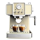 Cecotec Espressomaschine Power Espresso 20 Tradizionale Light Yellow, 1350 W, Espresso und Cappuccino,…