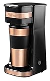 Bestron Kaffeemaschine mit Isolierbecher, Für gemahlenen Filterkaffee, 2 Große Tassen, 750 Watt, Edelstahl,…