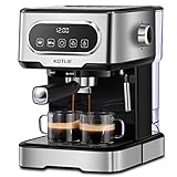 KOTLIE Espressomaschine, Espresso Siebträgermaschine mit Professioneller Milchschaumdüse, 20 Bar LED-Touchscreen…