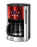 Russell Hobbs Kaffeemaschine [Digitaler Timer, Brausekopf für optimale Extraktion&Aroma] Luna Rot (max…