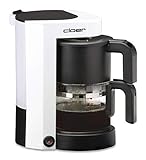 Cloer 5981 Filterkaffeemaschine mit Warmhaltefunktion, 800 W, 5 Tassen, Filtergrösse 1x2, weiß